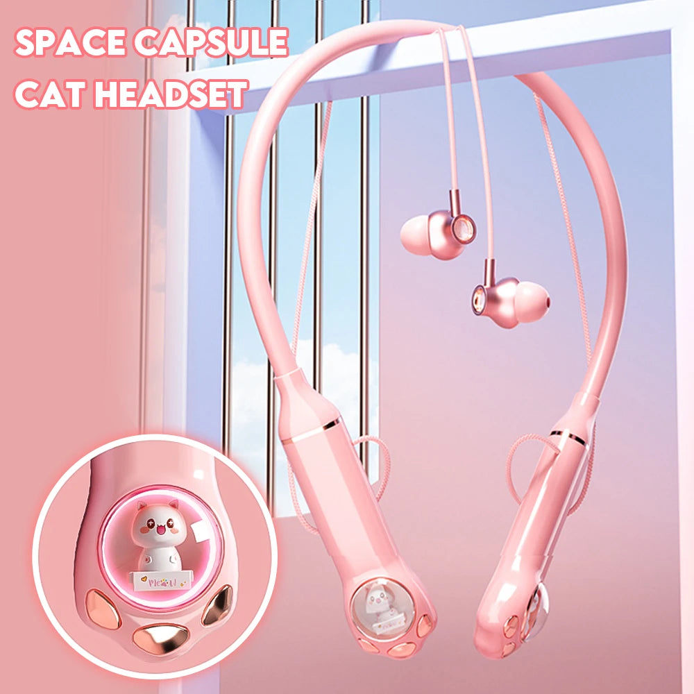 Cute Neckband Bluetooth Headphones