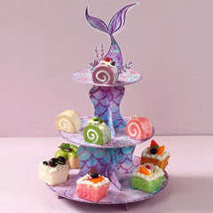 Mermaid Cake & Cupcake Stand