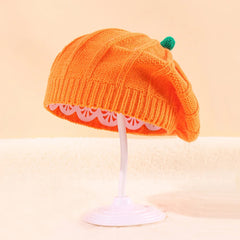 Pumpkin Beret Warm Belle Hat