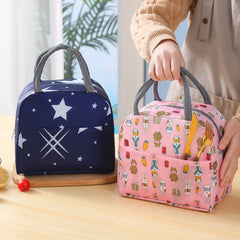 Portable Cartoon Tote Thermal Lunch Box Bag