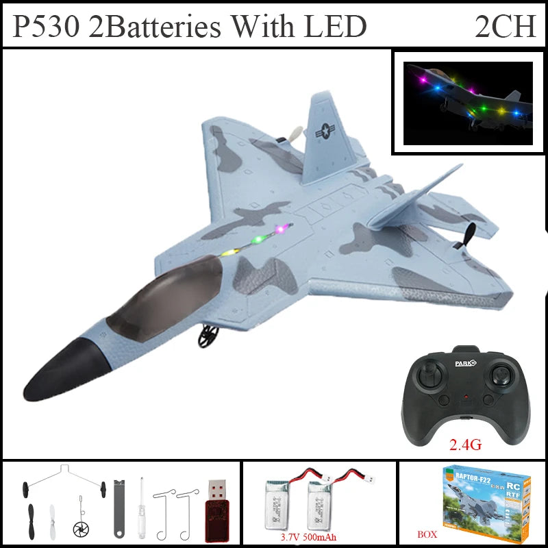 P530 2.4G 2CH RC Airplane Raptor