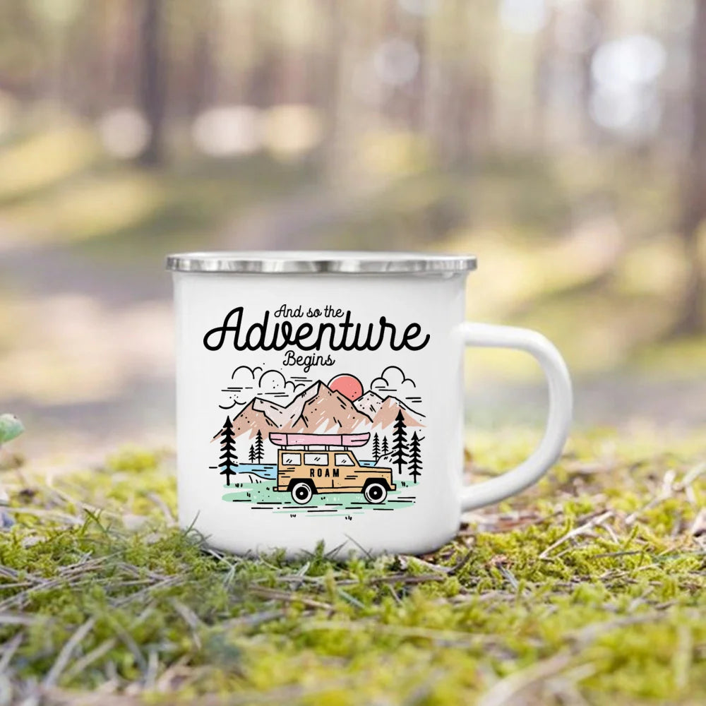Life Is Better By The Campfire Printed Camper Mugs
