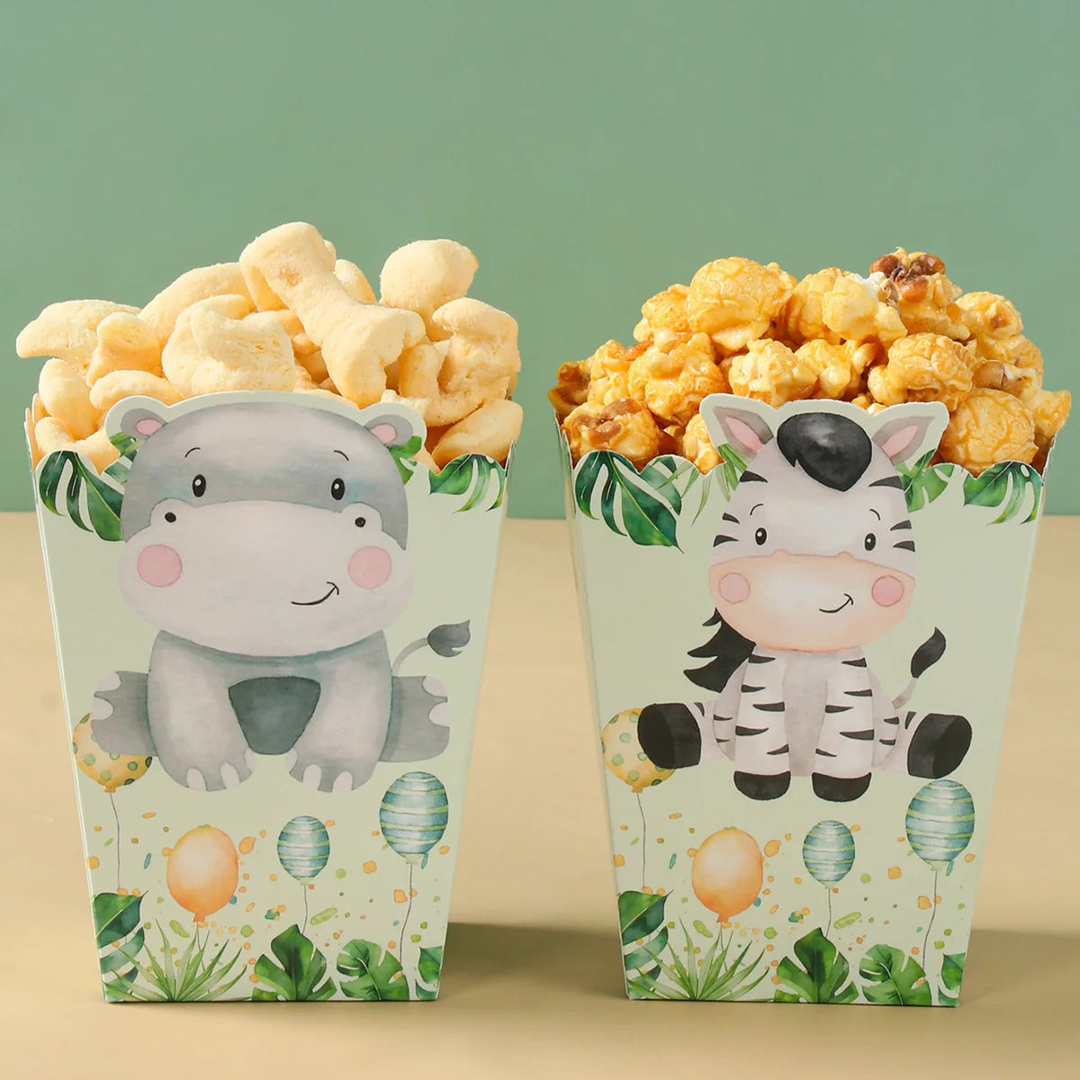 Jungle Animal Safari Popcorn Boxes