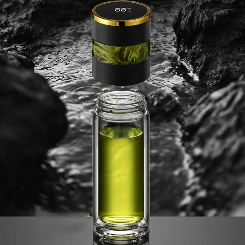 LED Display Tea Infuser Vacuum Flask