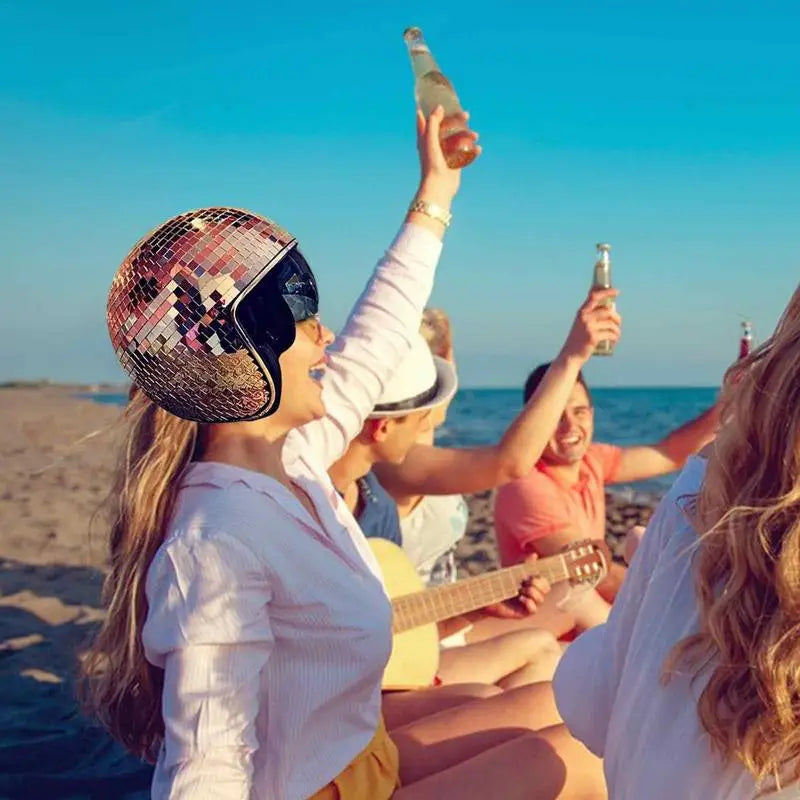 Classic Disco Ball Mirror Glitter Helmet