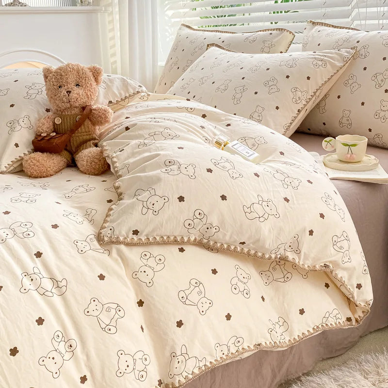 Soft Cotton Crib Bedding Set