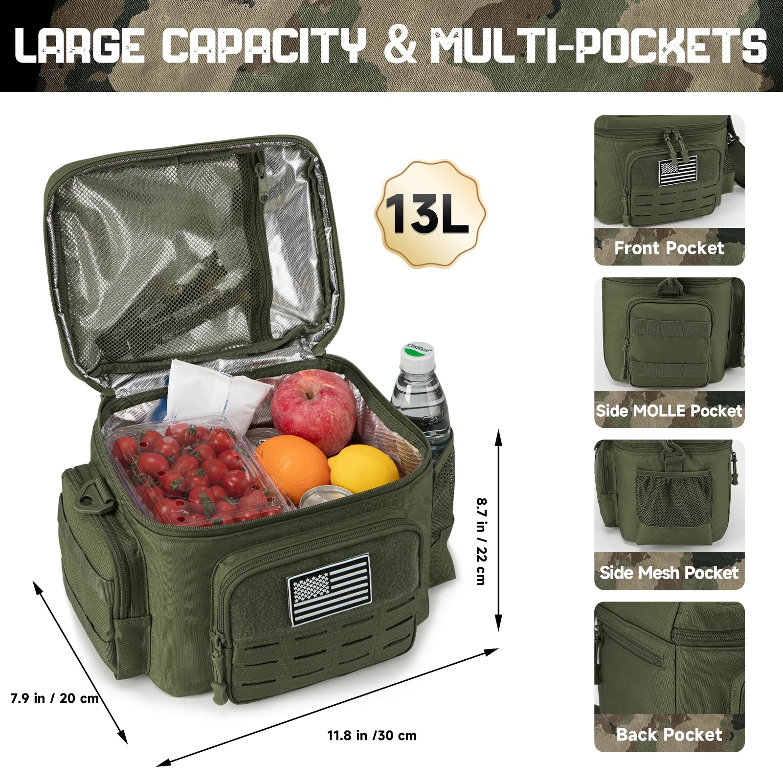 Tactical Heavy Duty Lunch Box Bag Picnic