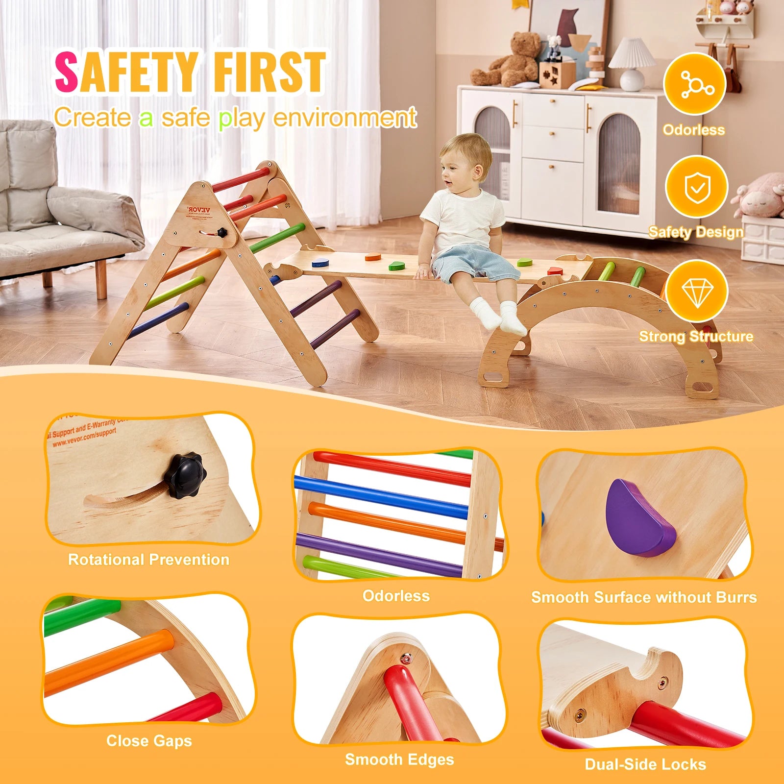 Pikler Wooden Triangle Set