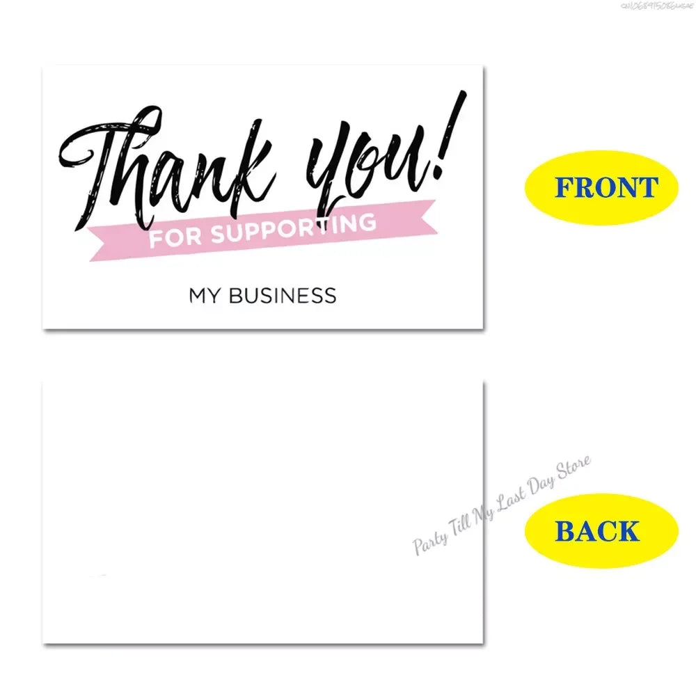 White Thank You Card