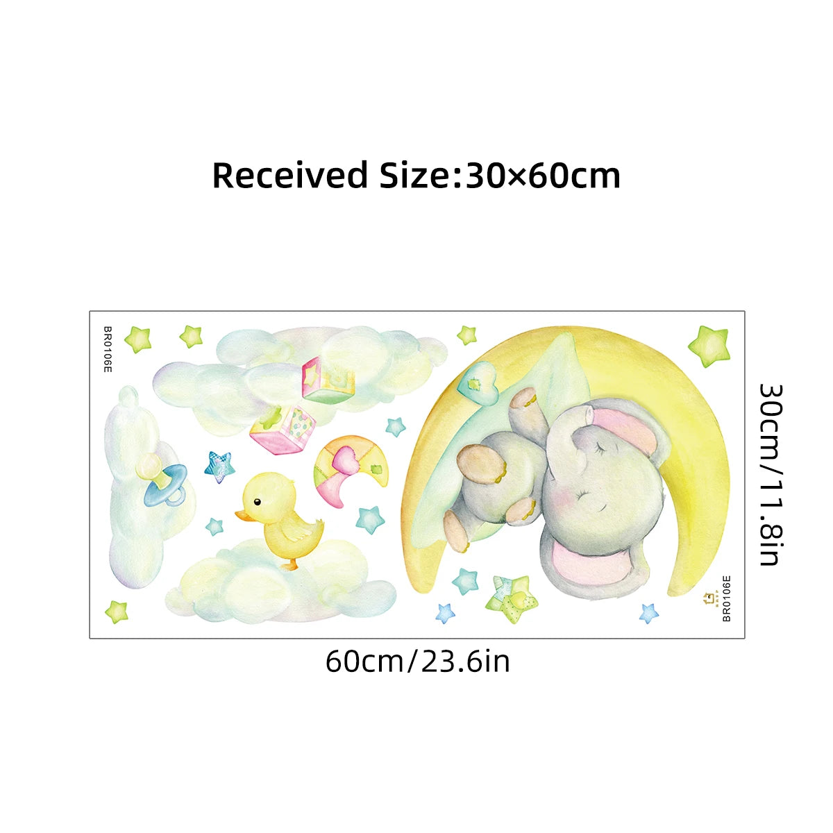 Little Sleep Elephant Wall Stickers