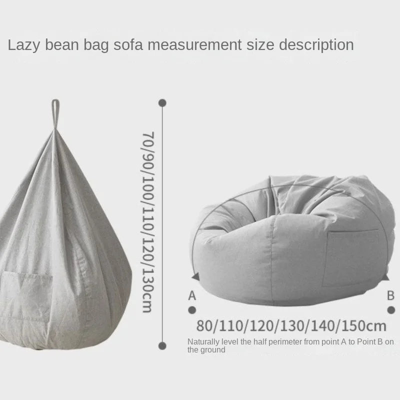 Pedal Pillow Floor Linen Cloth Lounger Seat