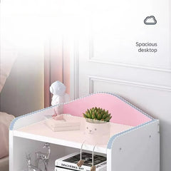 Modern Kid Double Drawers Nightstand