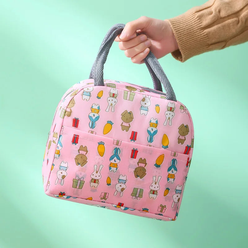 Portable Cartoon Tote Thermal Lunch Box Bag