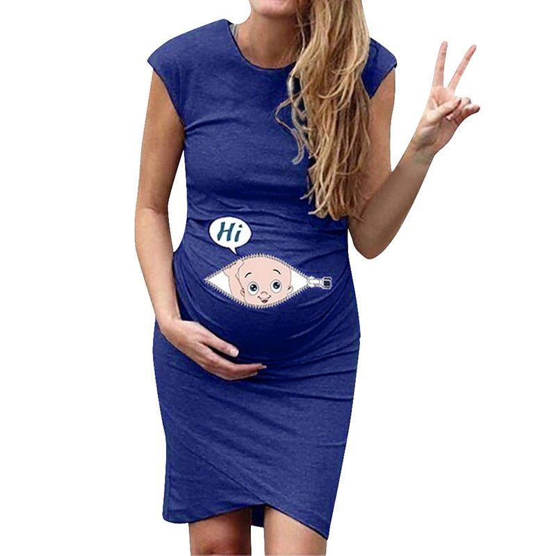 Cute Maternity Dress Loose Casual Maternity Clothes Plus Size