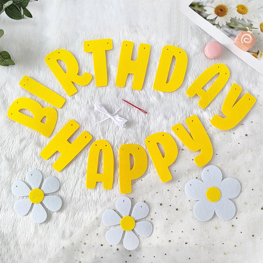 Daisy Theme Kids Party Tableware