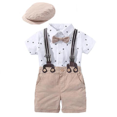 Romper Clothes Set For Baby Boy With Bow Hat