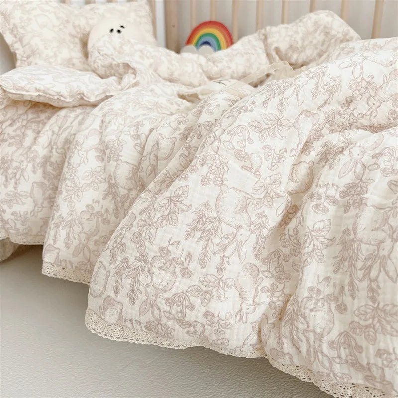Baby Camellia Rose Muslin Blanket