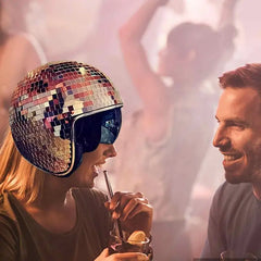 Classic Disco Ball Mirror Glitter Helmet
