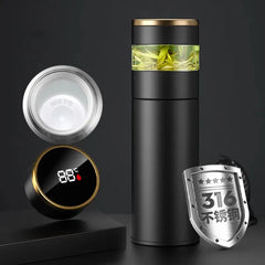 LED Display Tea Infuser Vacuum Flask