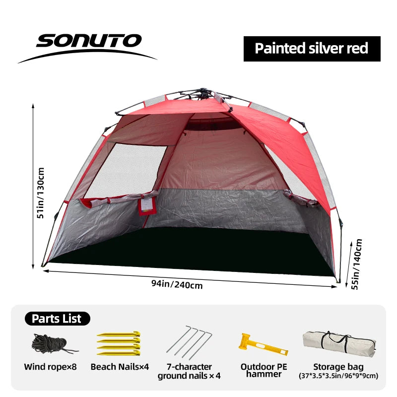 Outdoor 3-4P One-Touch Camping Tent