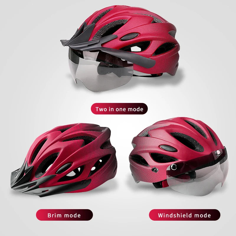 LED Rear Light Dual Mode Helmet