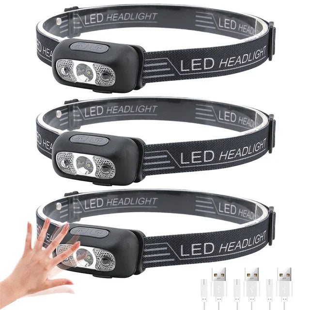 Mini Rechargeable Powerful Sensor Headlamp