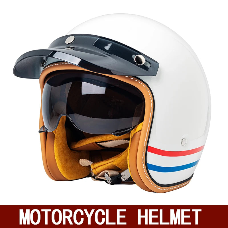 Retro Semi-open Motorcycle Helmet