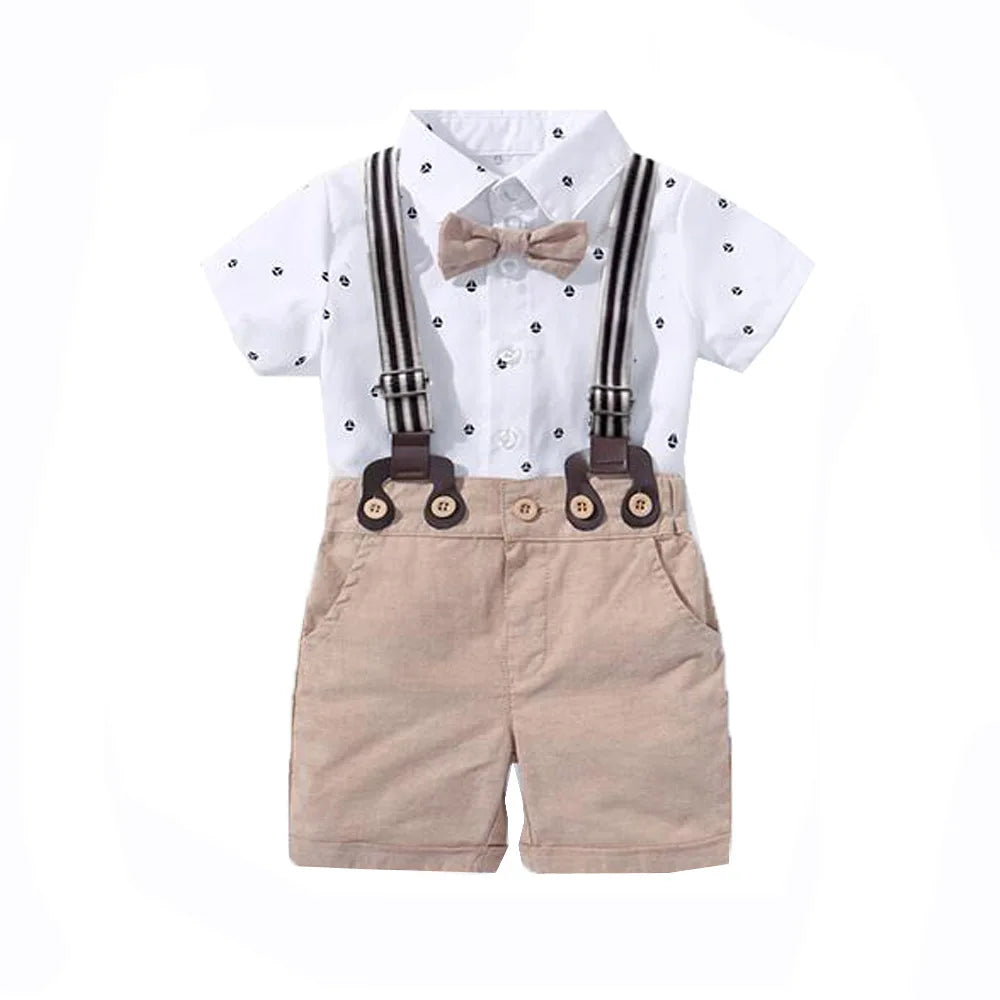 Romper Clothes Set For Baby Boy With Bow Hat