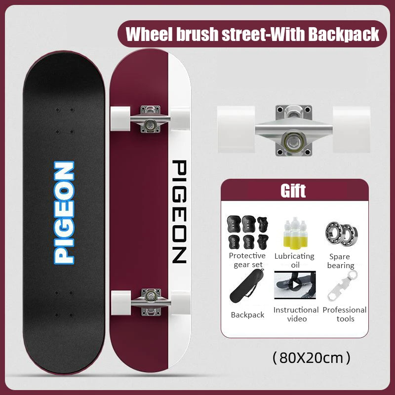 Street Double-warped Skateboard