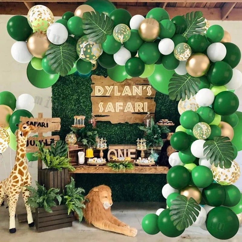 Jungle Safari Green Balloon Arch Kit