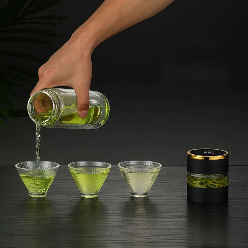 LED Display Tea Infuser Vacuum Flask