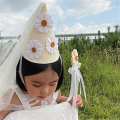 Girl Daisy Theme Mesh Party Hat