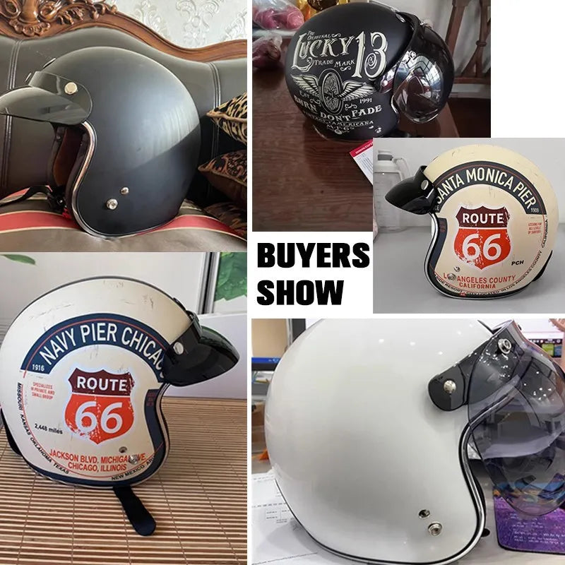 DOT Open Face Casco Moto