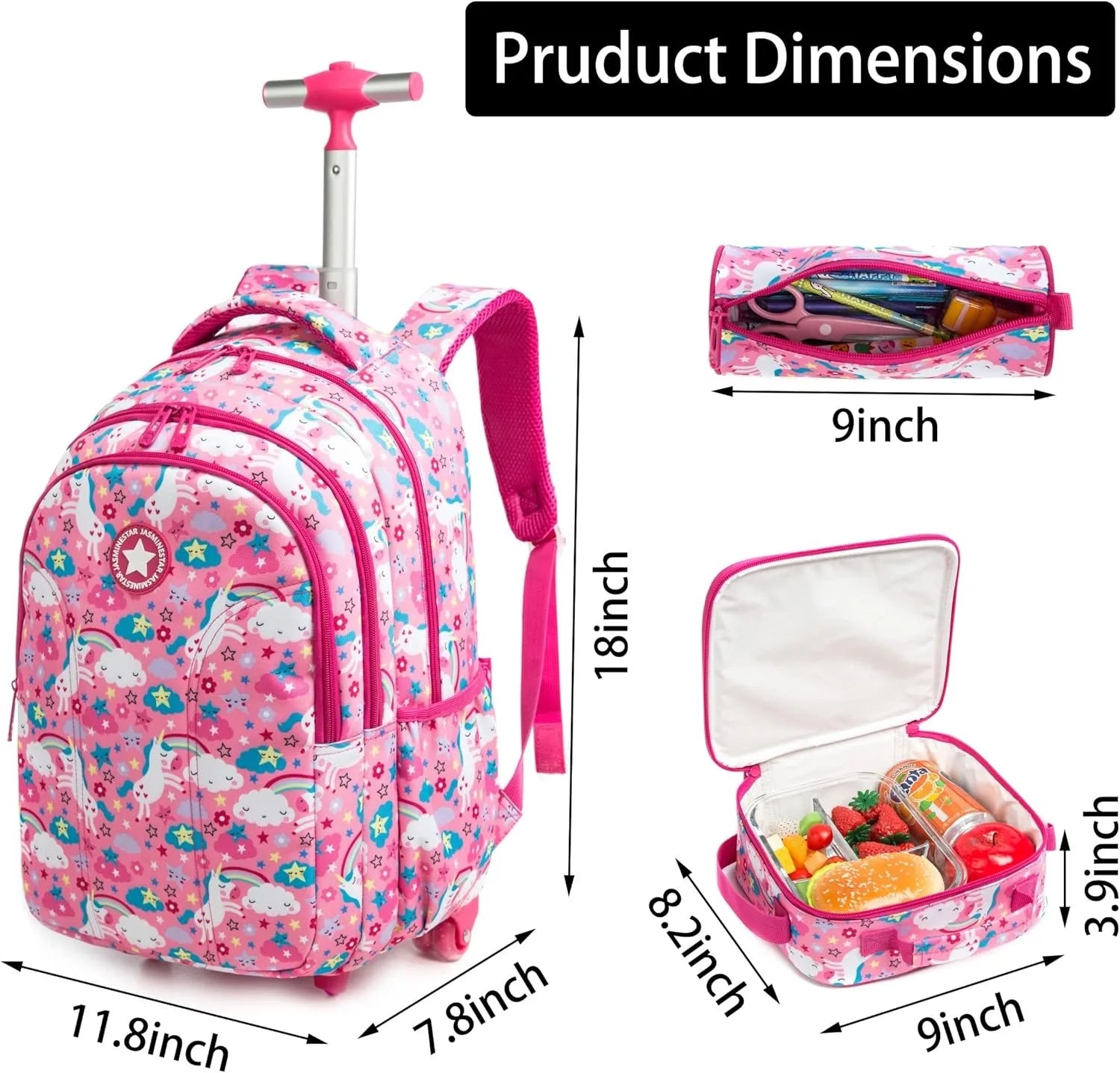 Girls School Wheeled Backpack