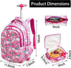 Girls School Wheeled Backpack