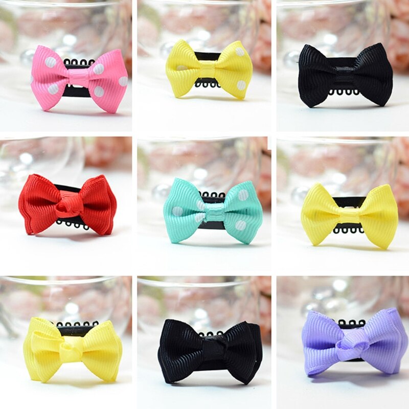 10-50Pcs/Candy Color Baby Mini Bow Hair Clips
