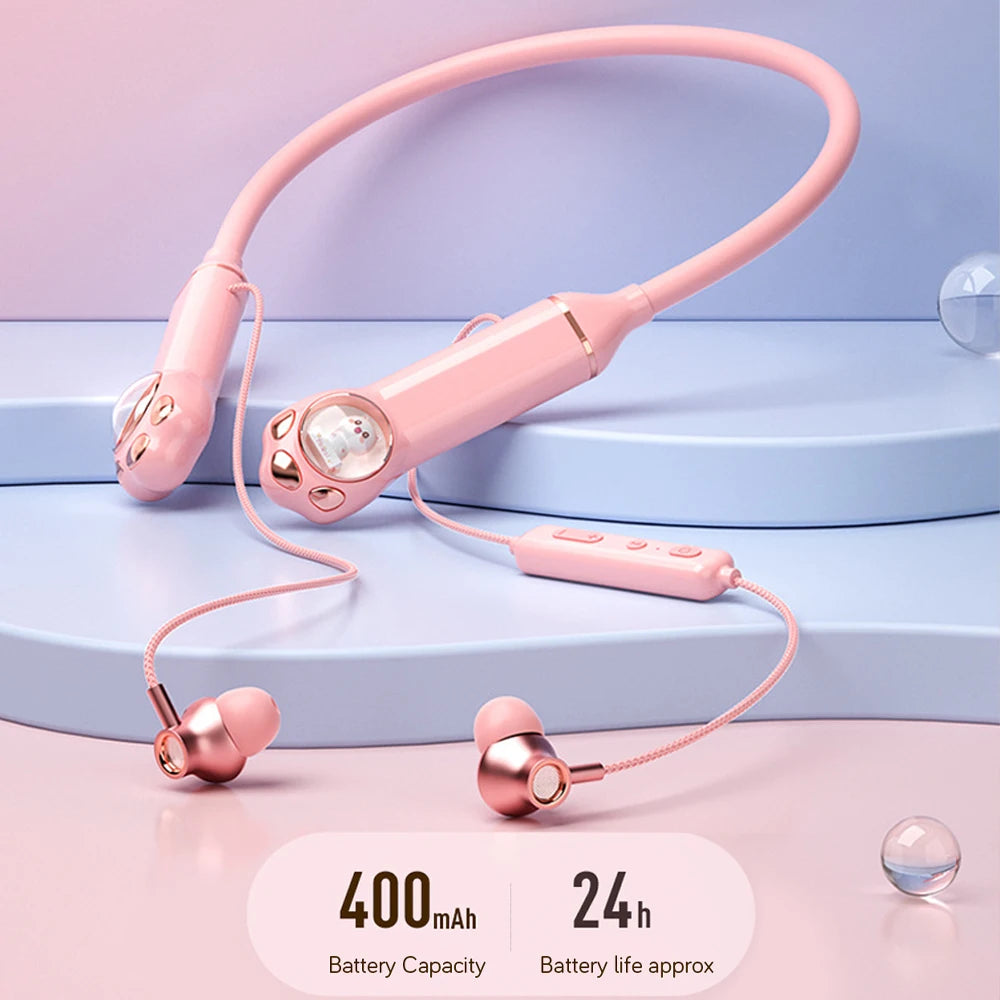 Cute Neckband Bluetooth Headphones