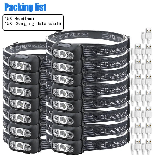 Mini Rechargeable Powerful Sensor Headlamp
