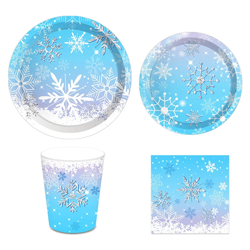 Frozen Snowflake Disposable Party Tablecloth