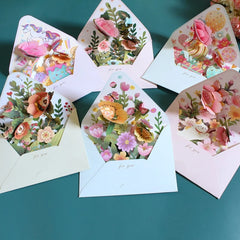 Romantic Flower 3D Pop-up Greeting Cards