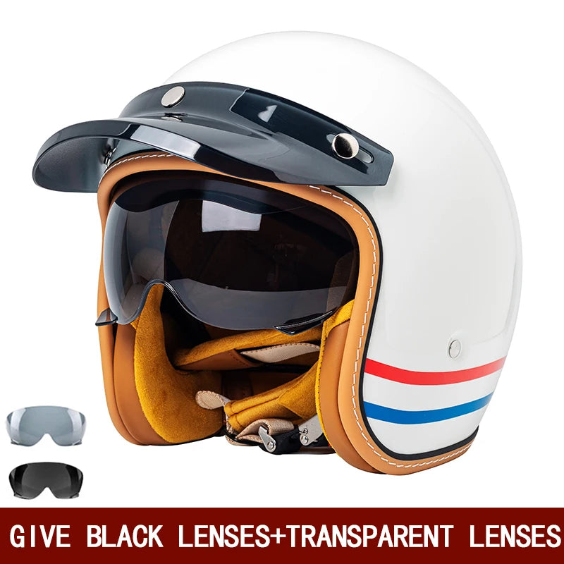 Retro Semi-open Motorcycle Helmet
