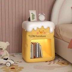 Light Kids Nightstand Storage