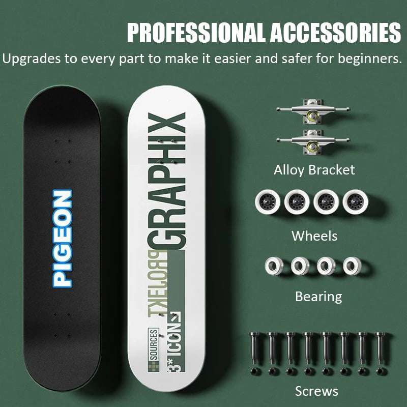 Street Double-warped Skateboard