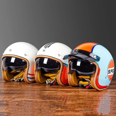 Retro Semi-open Motorcycle Helmet