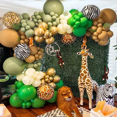Jungle Safari Green Balloon Arch Kit