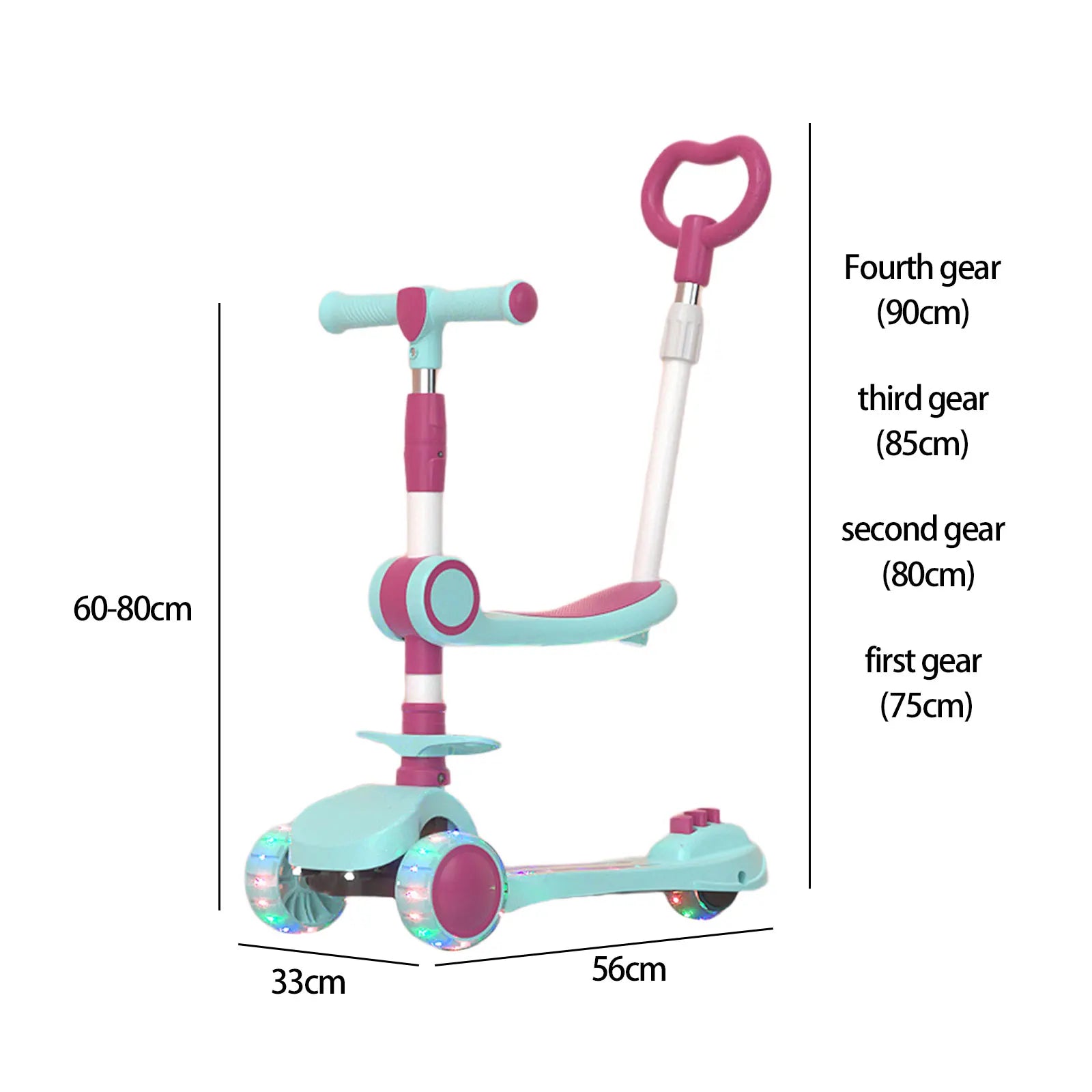Portable Rotating Seat Scooter
