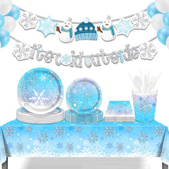 Frozen Snowflake Disposable Party Tablecloth