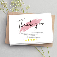 White Thank You Card