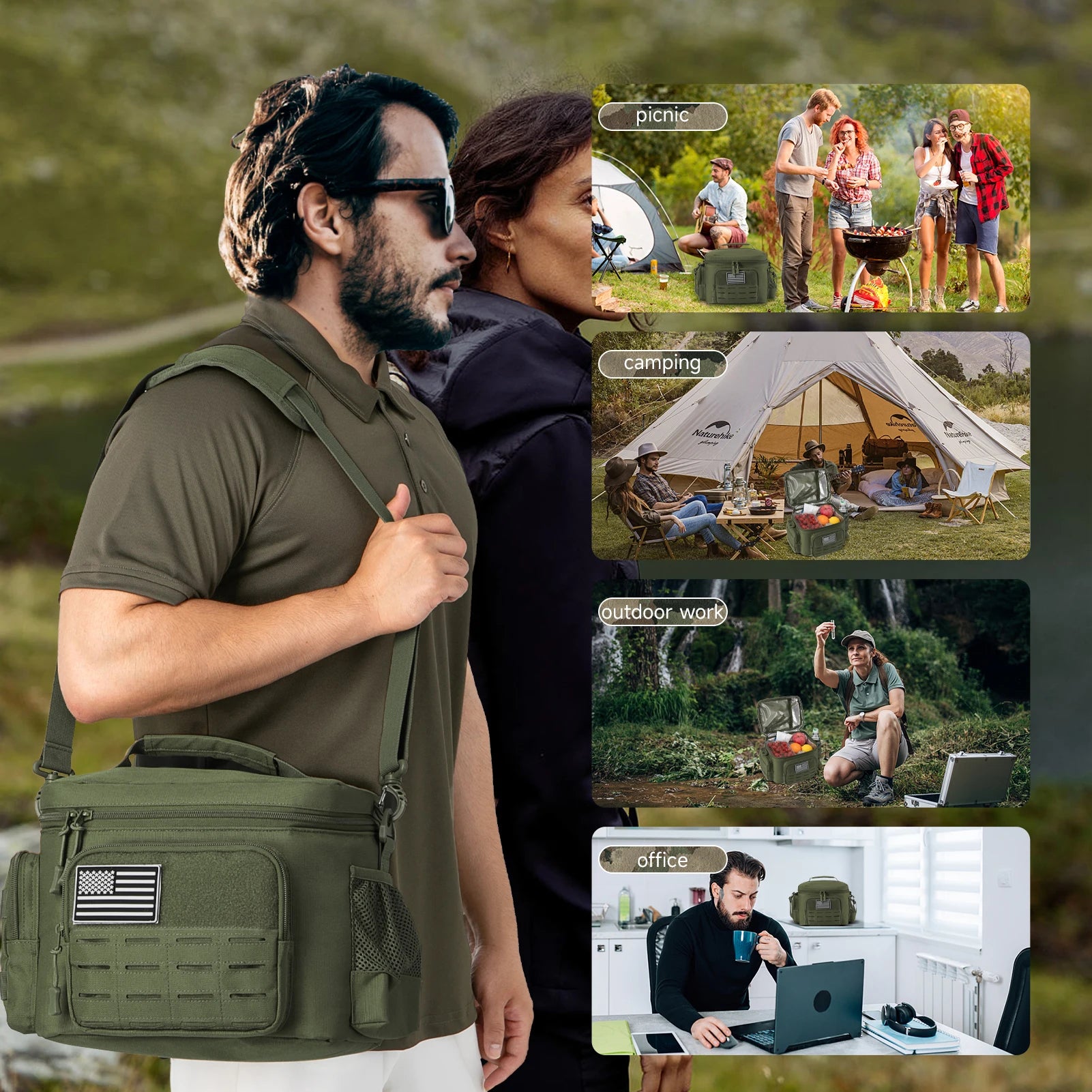 Tactical Heavy Duty Lunch Box Bag Picnic