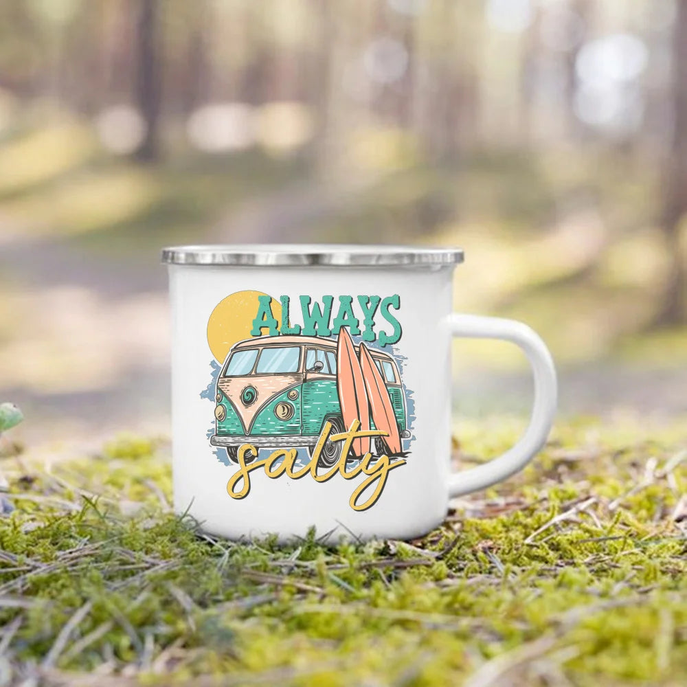 Life Is Better By The Campfire Printed Camper Mugs